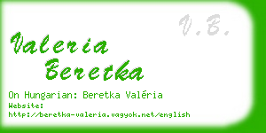 valeria beretka business card